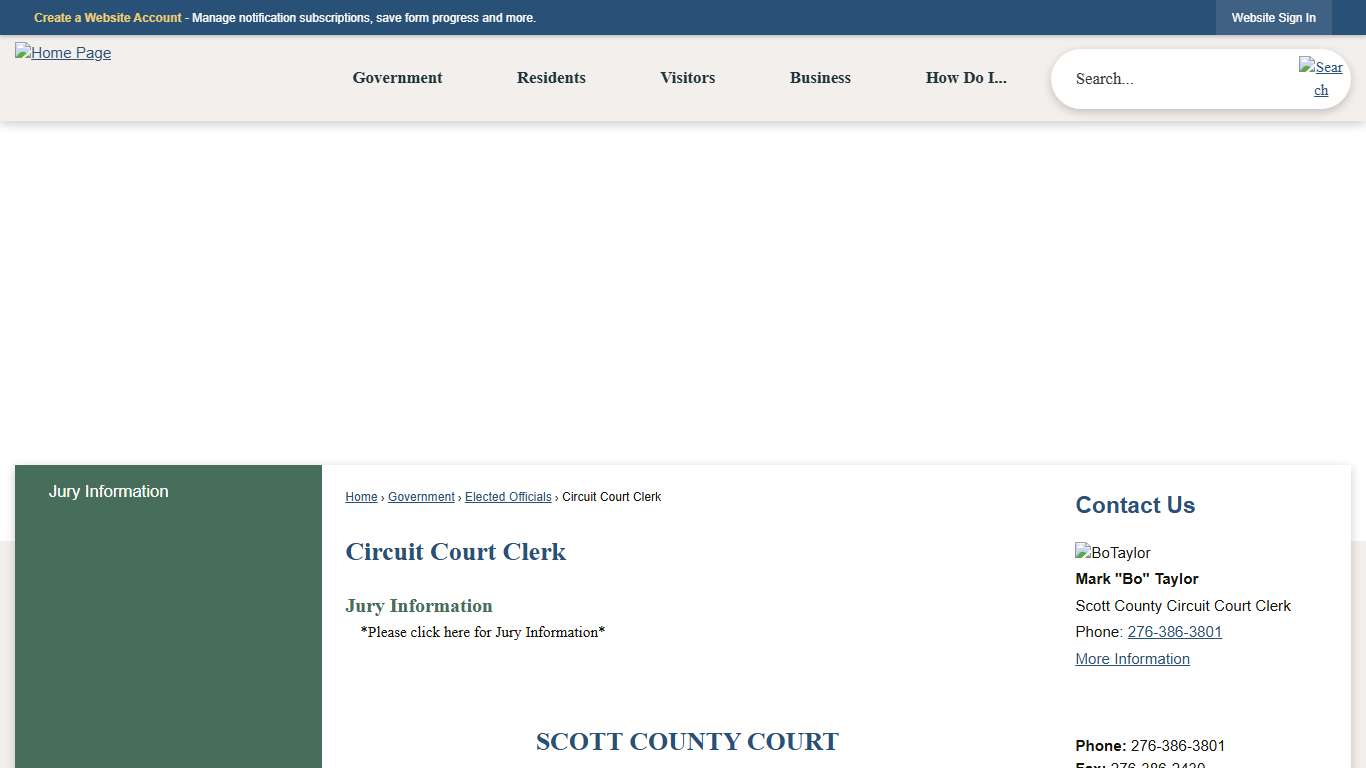 Circuit Court Clerk Scott County, VA